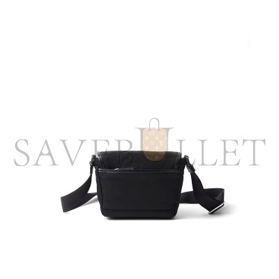 PRADA RE-NYLON AND SAFFIANO LEATHER SHOULDER BAG 2VD070 (16*15*8cm)